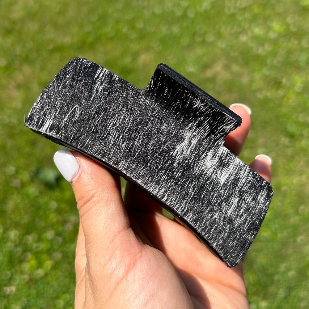 Cow Hide Hair Clips